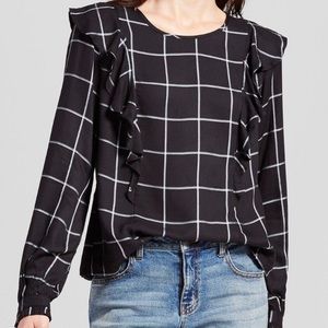 Target A New Day black plaid top Size Small